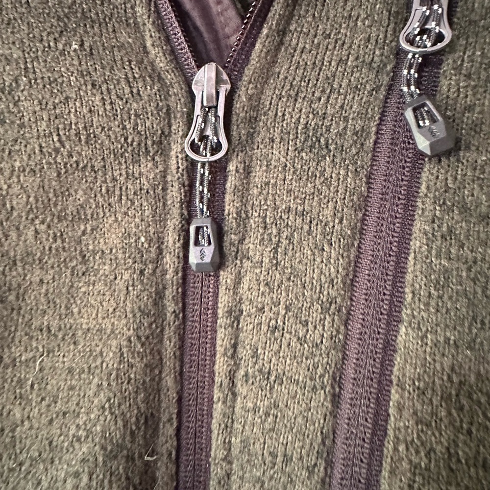 Free Country Olive Green and Black Zip Up Jacket with Triple Pockets - Picture 3 of 6